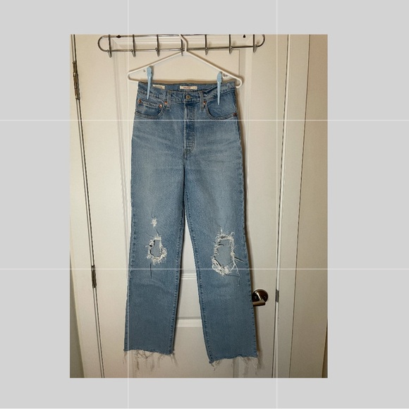 Levis Ribcage Straight Jeans - Picture 1 of 4